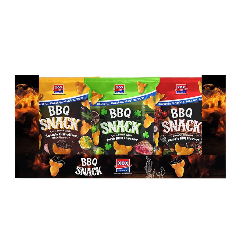 XOX BBQ Snacks 90g 3-fach AK Palette