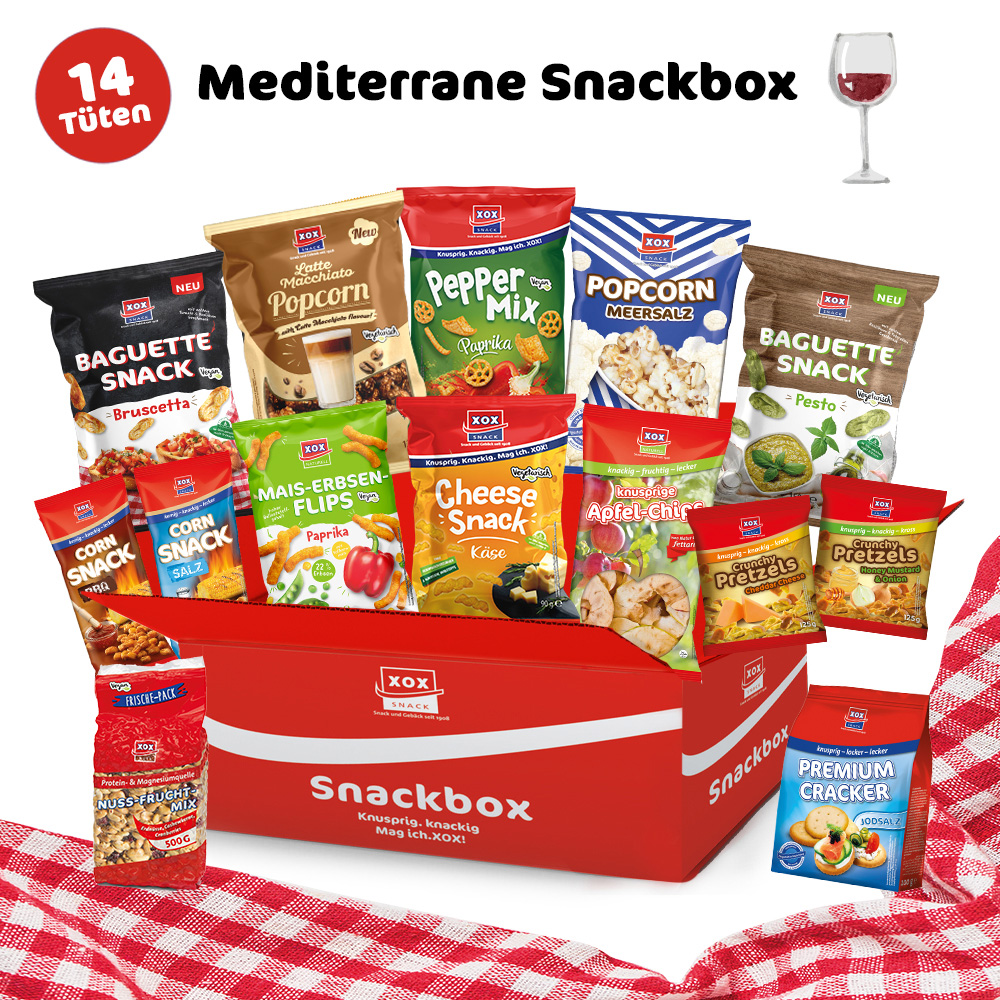 XOX Mediterrane Snackbox - 14 Tüten