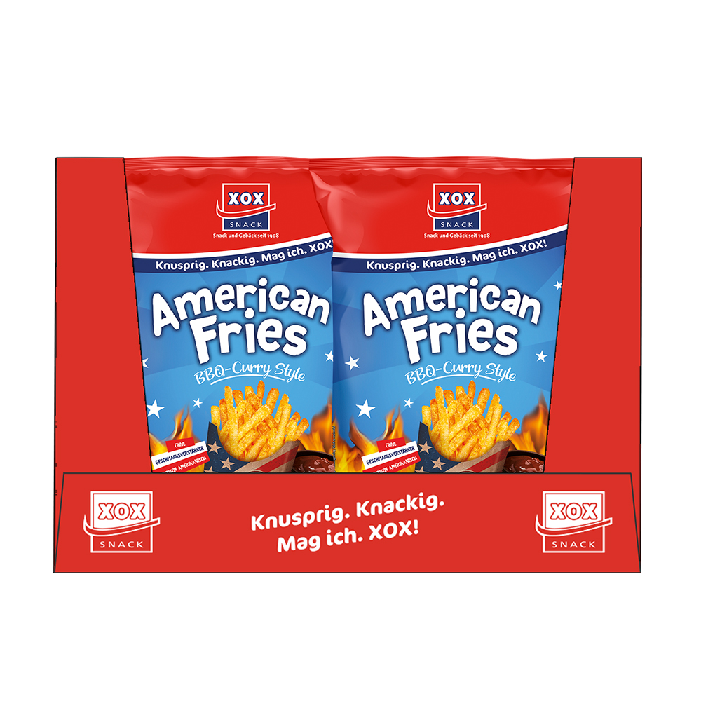 XOX American Fries BBQ-Curry 125g