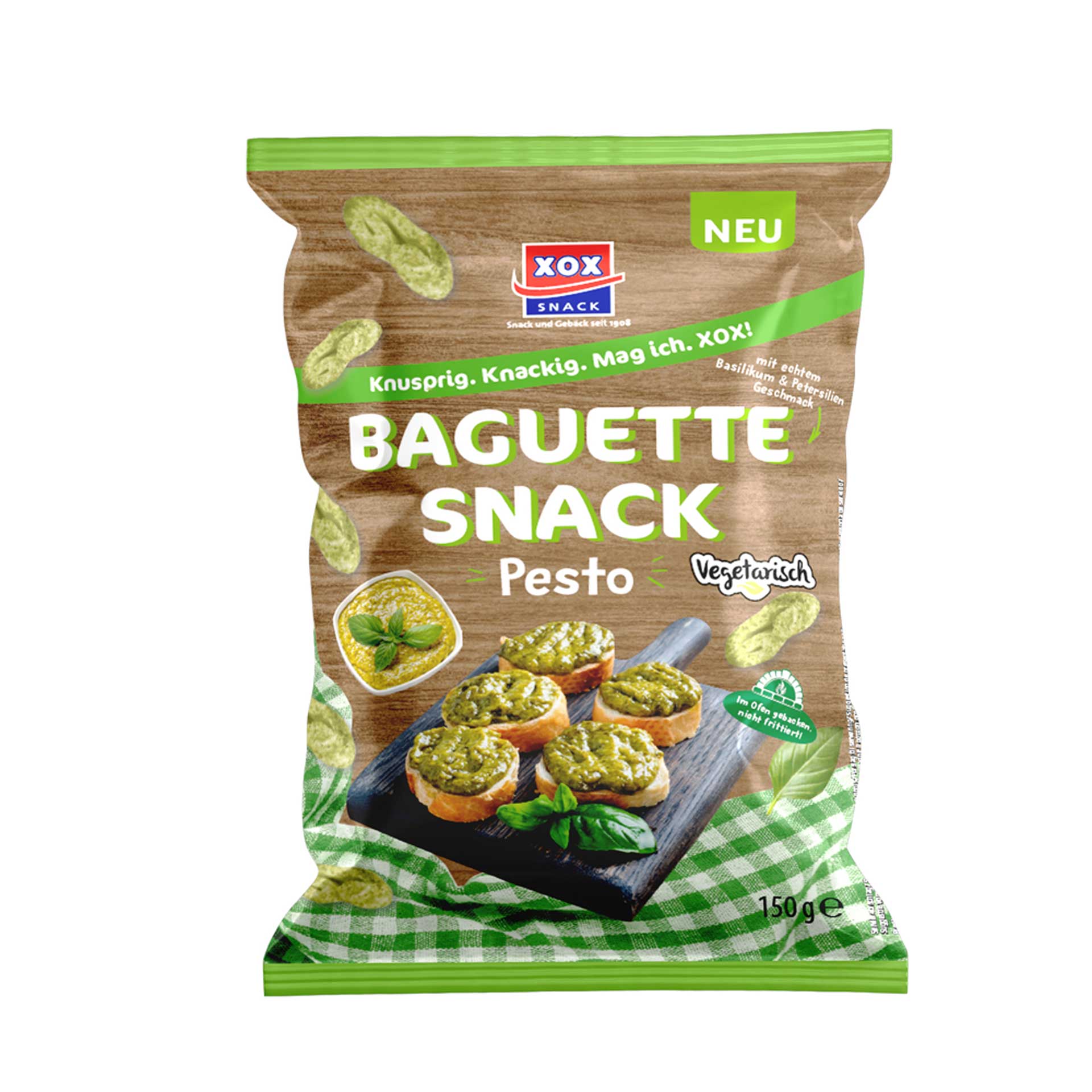 XOX Baguette Snack Pesto 150g