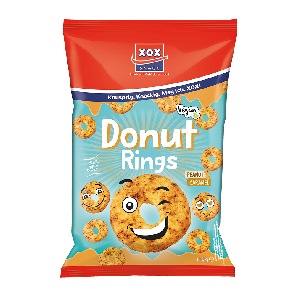 XOX Donut Rings 110g XOX Amerika Snackbox - 15 Tüten