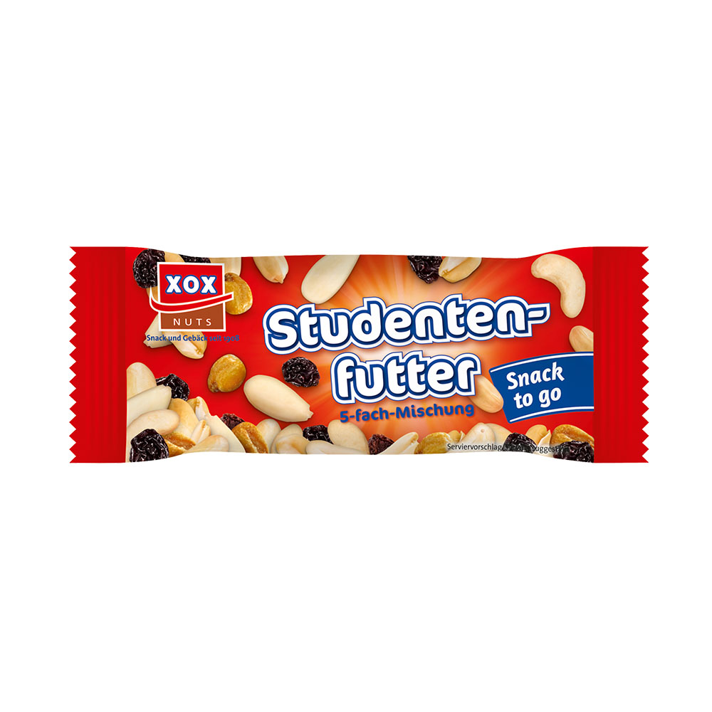 XOX Studentenfutter 50g (20 Stück) Sonderposten Snackbox +1 GRATIS