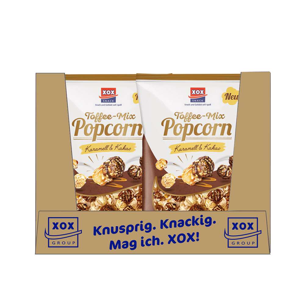 XOX Toffee-Mix Popcorn Karamell und Kakao 125g