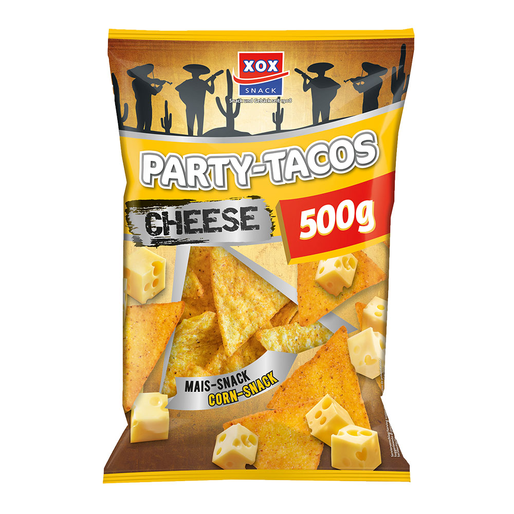 XOX Party Tacos Cheese 500g XOX Herbst Snackbox - 13 Tüten