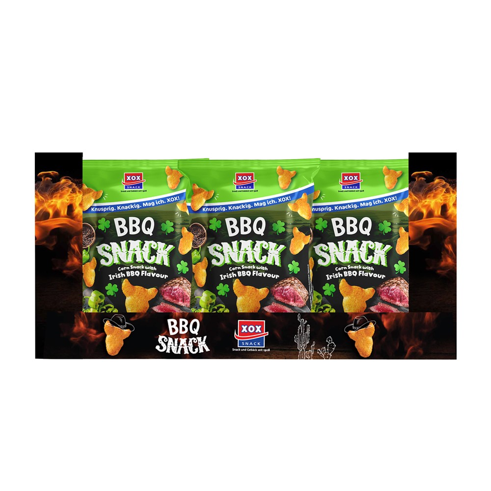 XOX BBQ Snack Irish 90g Karton
