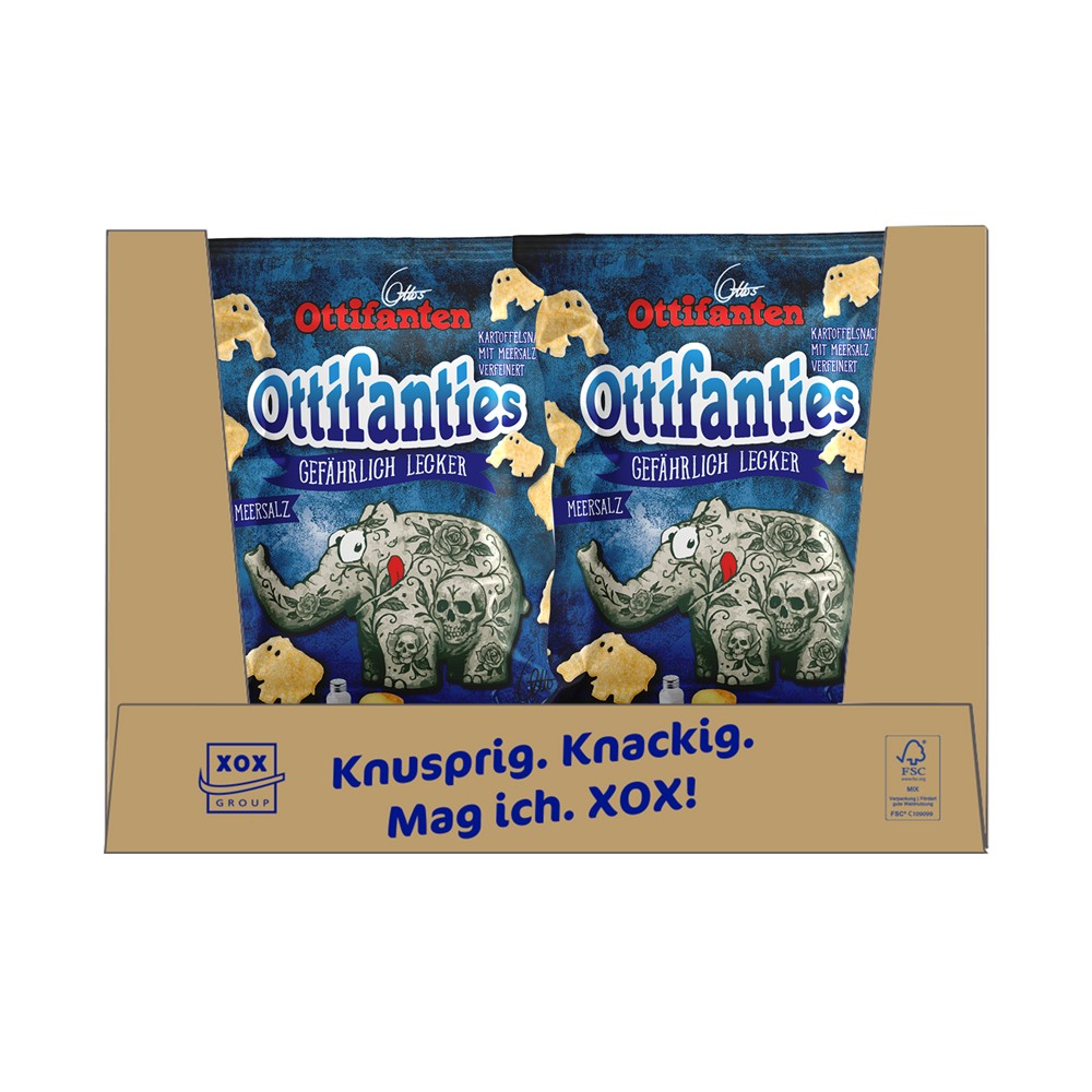 Ottifanten Kartoffelsnack mit Meersalz 75g