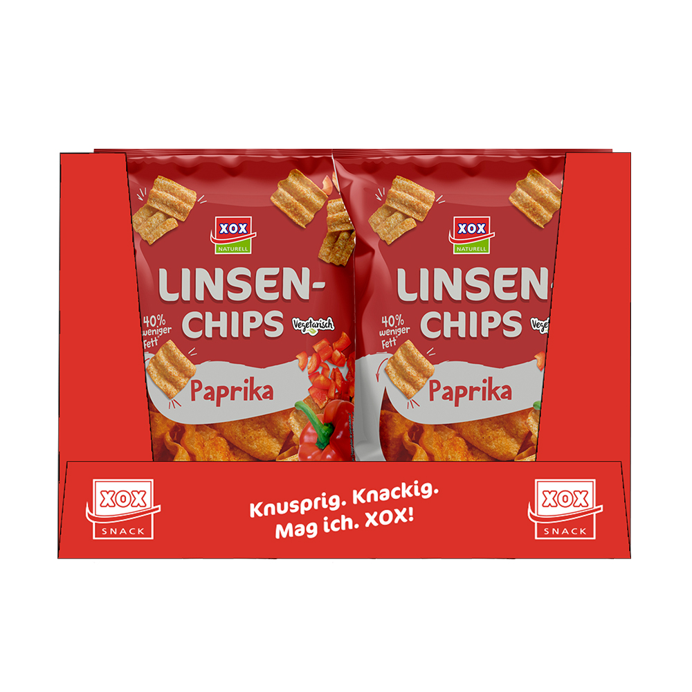 XOX Linsenchips Paprika 90g