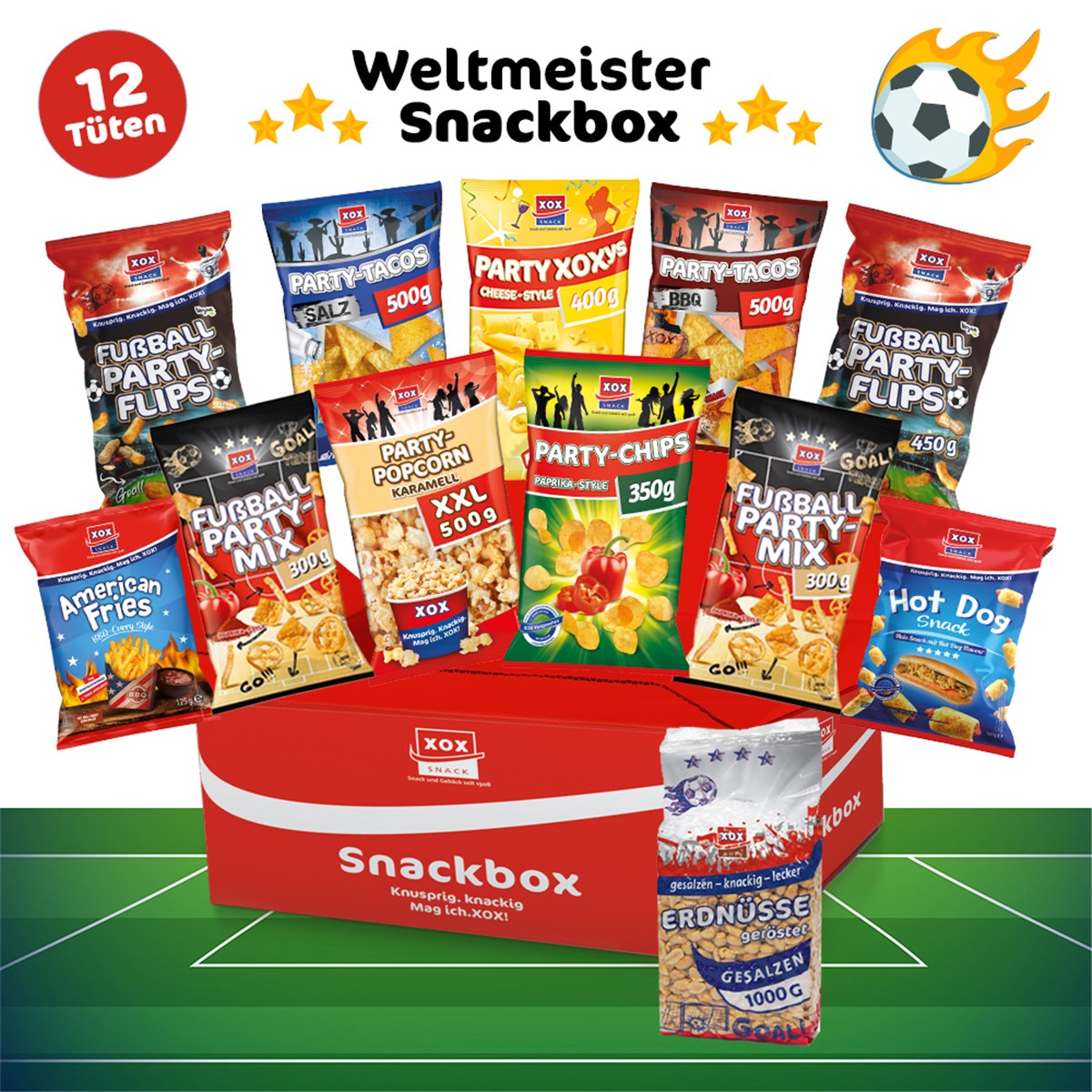 Snackbox XOX WM Fußball Snackbox | 1006