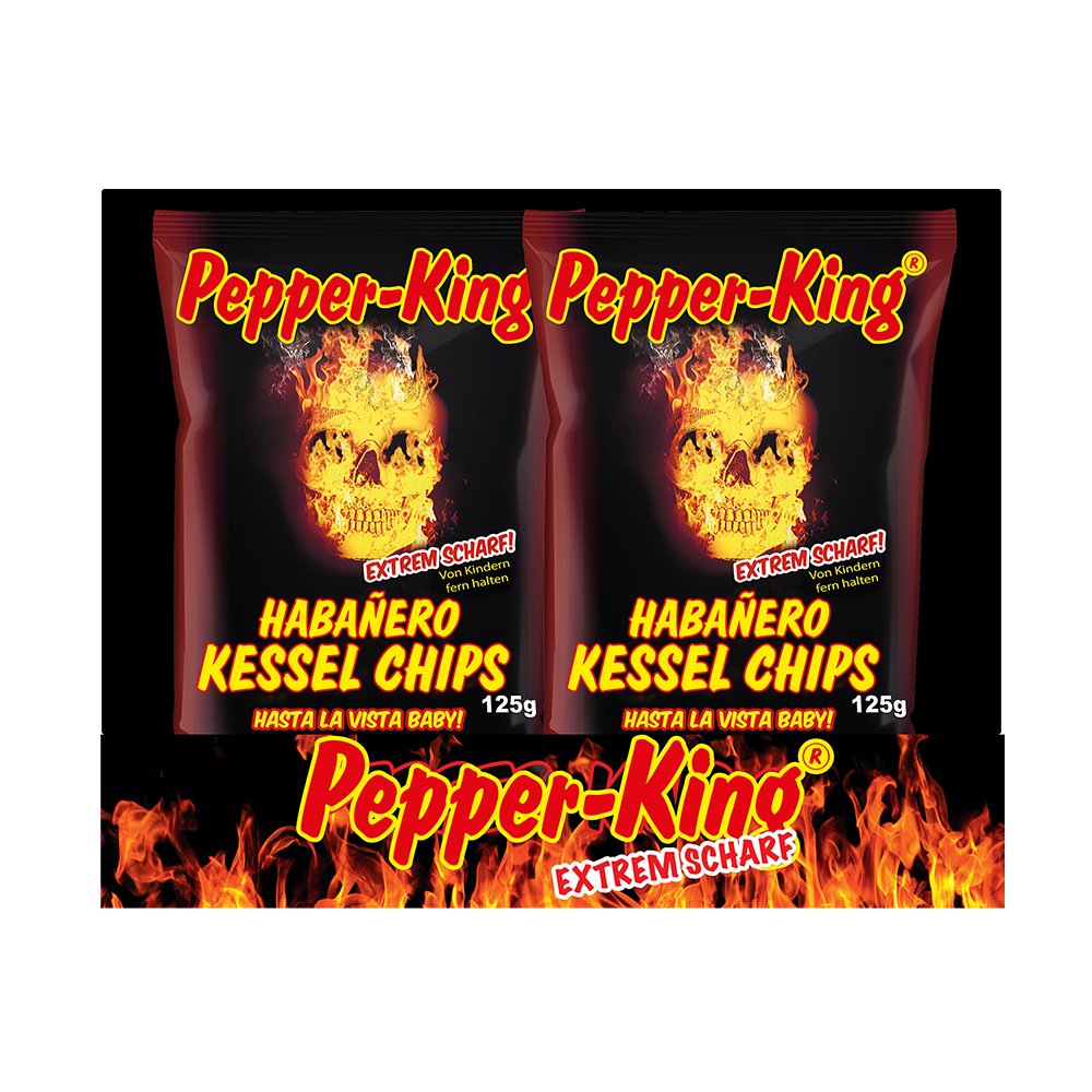 Pepper King Habanero-Chili Kesselchips 125g
