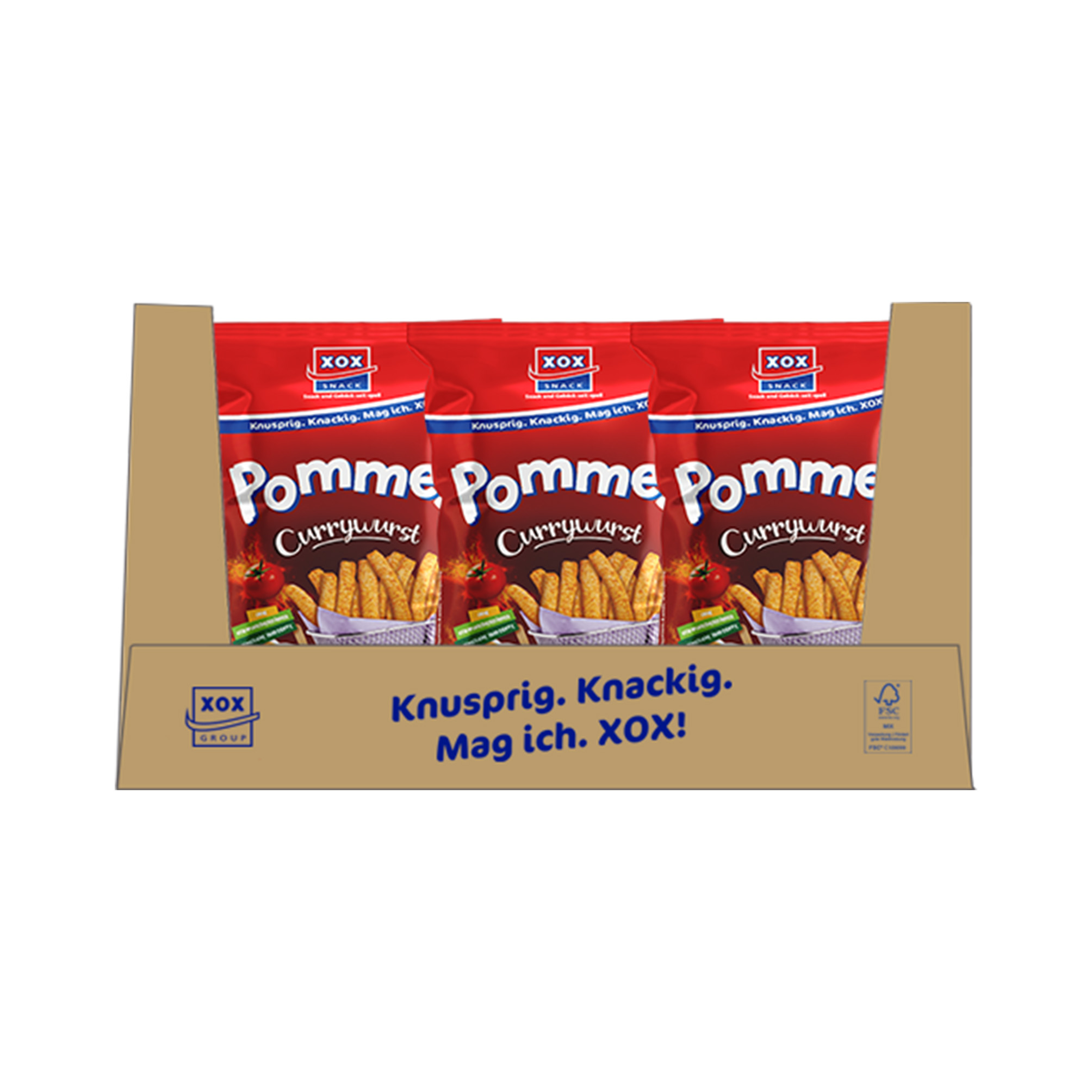XOX Pommes Currywurst 25g Palette