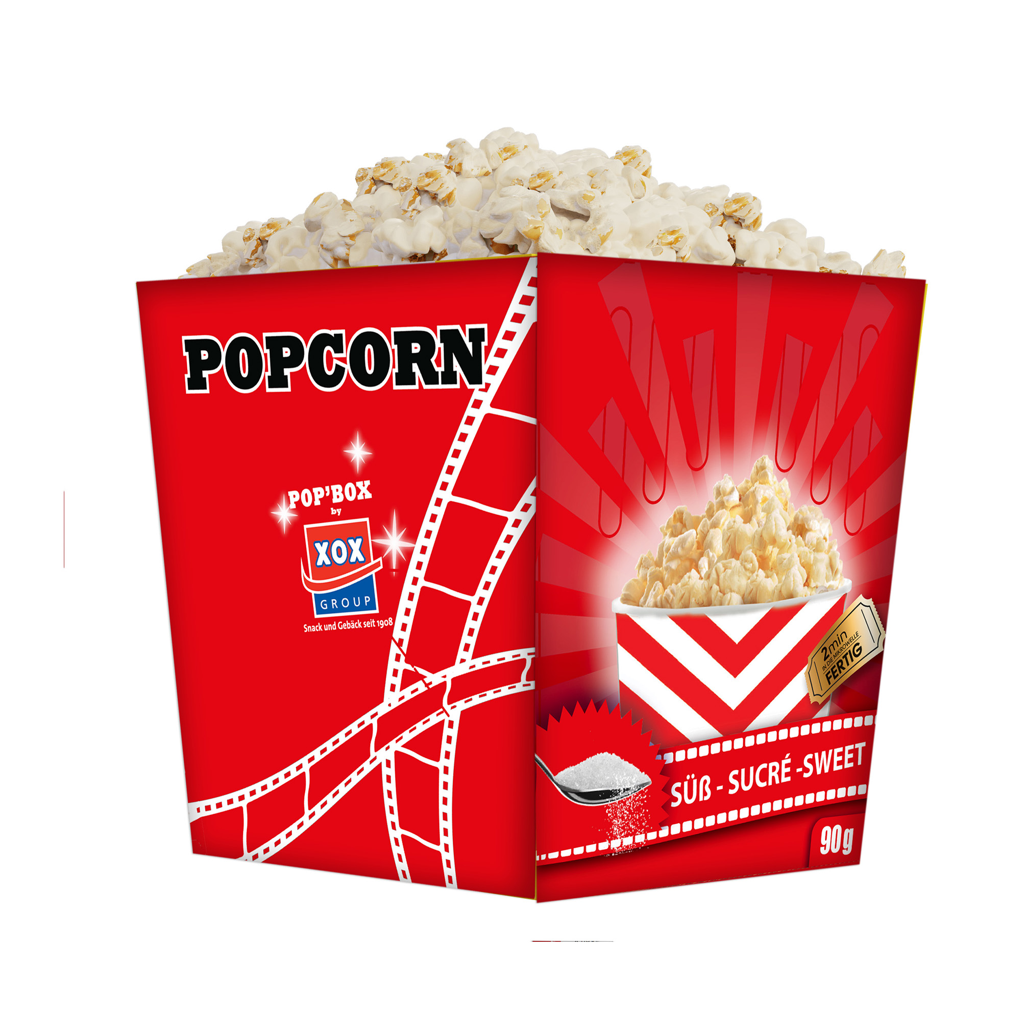 XOX Mikrowellen Popbox süß 90g Karton