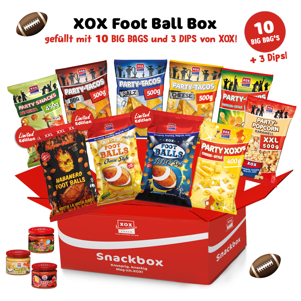 XOX Foot Balls Snackbox