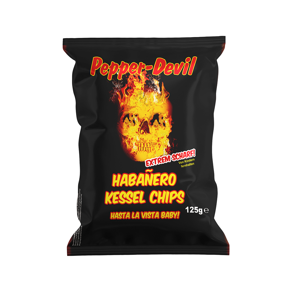 Pepper Devil Habanero-Chili Kesselchips 125g
