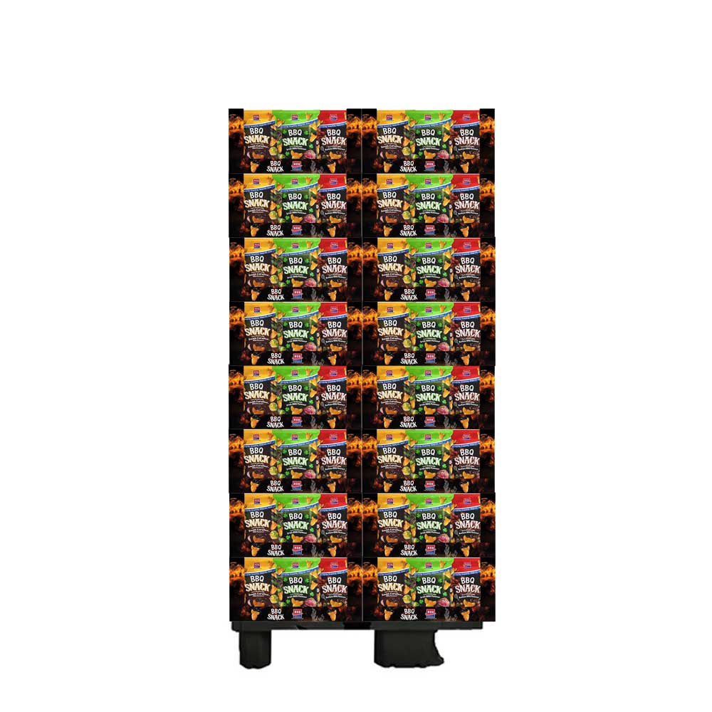 XOX BBQ Snacks 90g 3-fach AK Palette