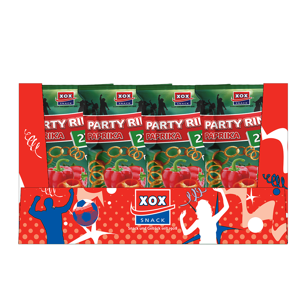 XOX Party Rings Paprika 225g