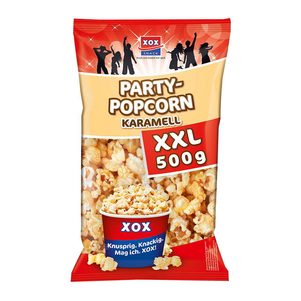 XOX Party Popcorn Karamell XXL 500g XOX Herbst Snackbox - 13 Tüten