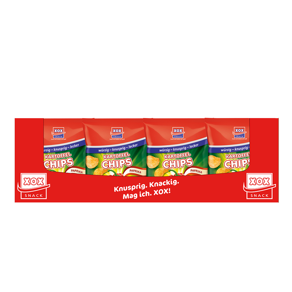 XOX Kartoffelchips Paprika 30g (20 Stück)