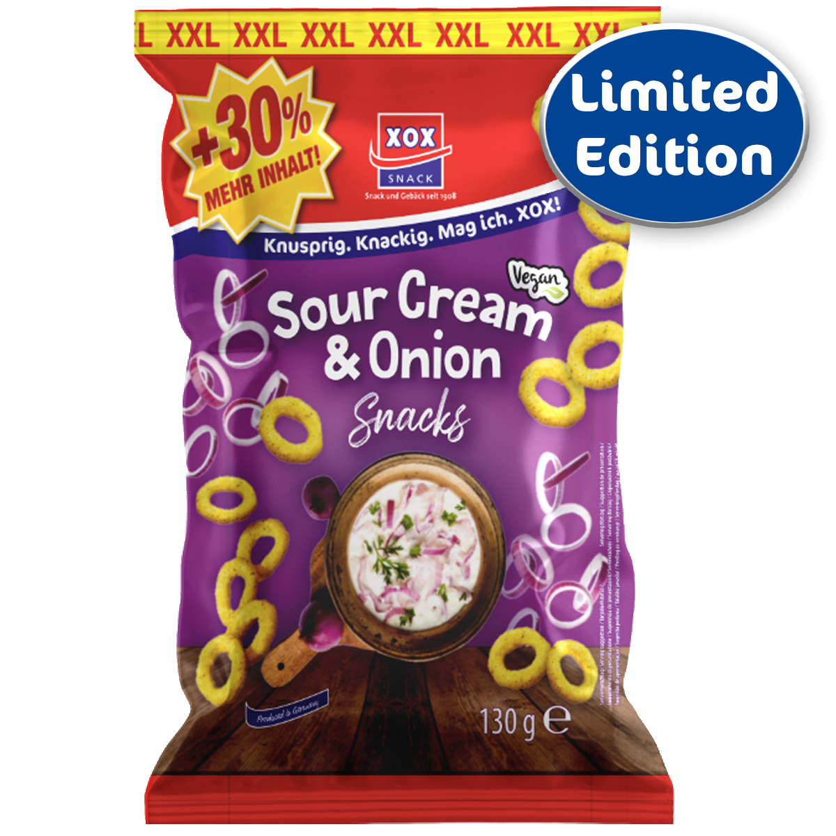 XOX XXL Sourcream & Onion Rings Tüte