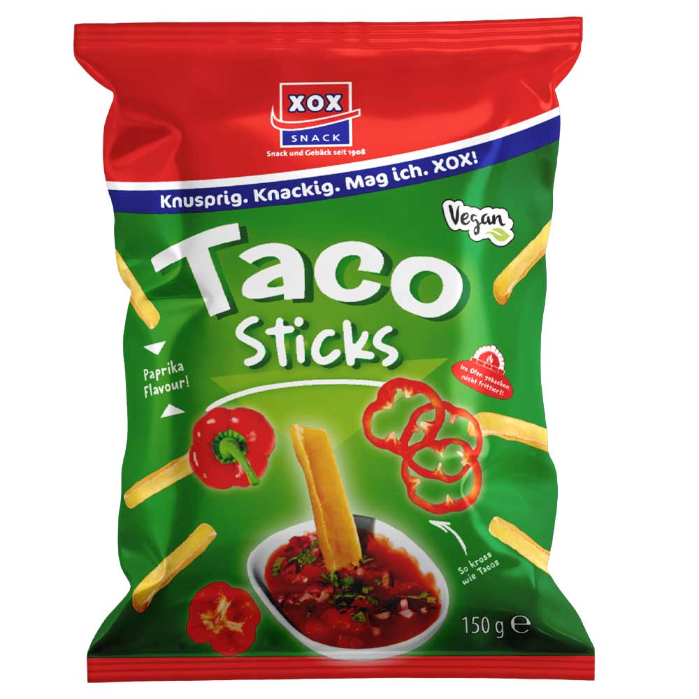 XOX Taco Sticks Paprika 150g