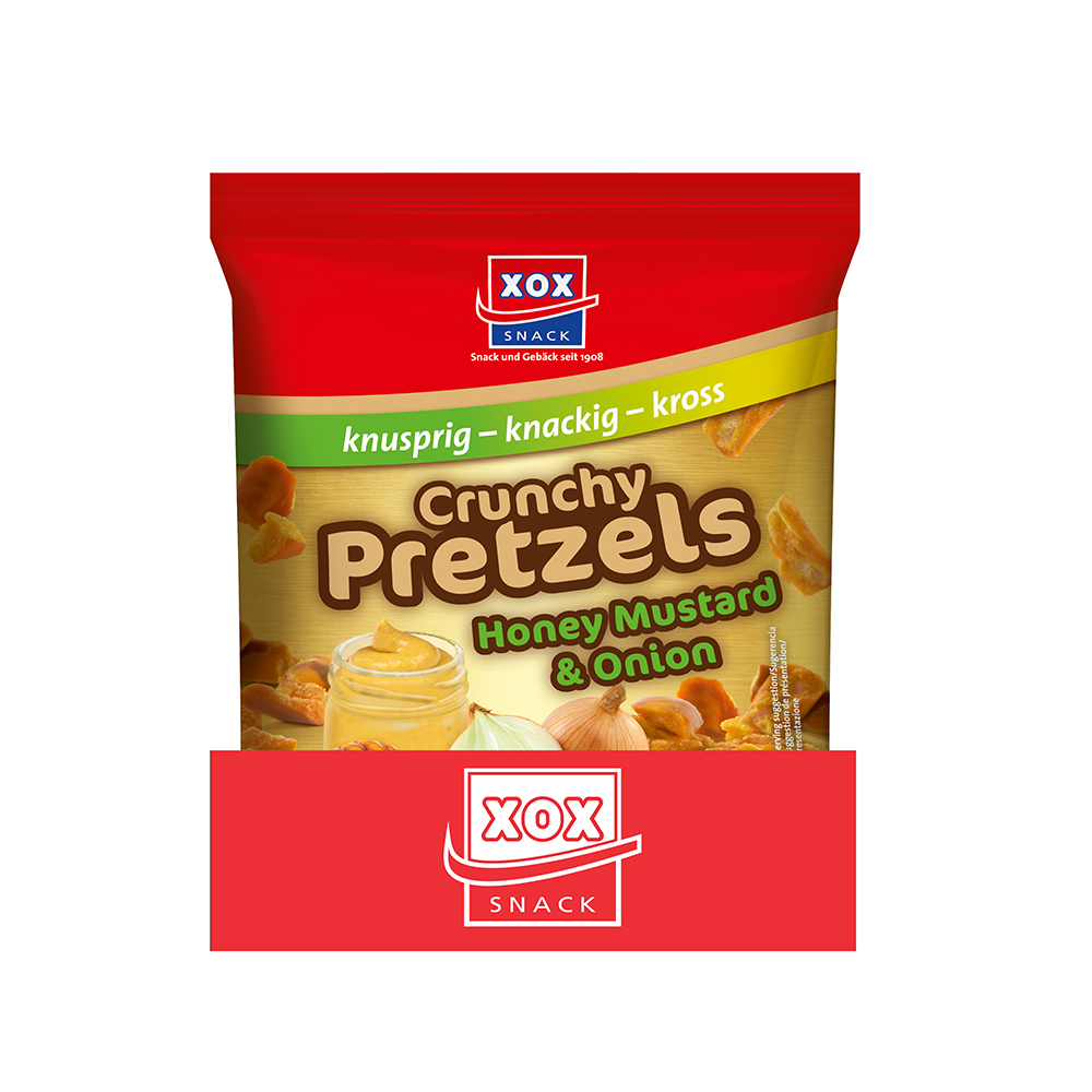 XOX Crunchy Pretzels Honey Mustard and Onion 125g