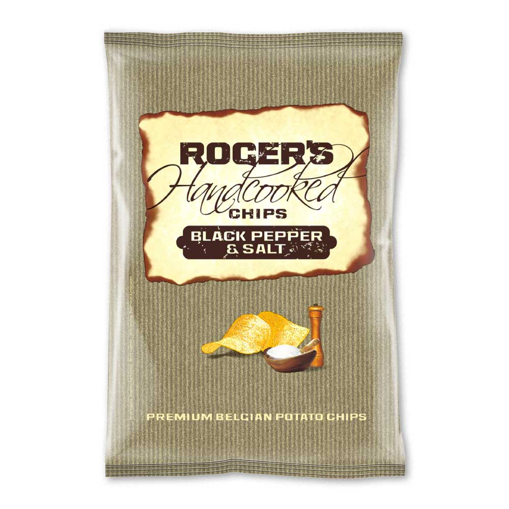 Roger´s Handcooked Chips Black Pepper & Salt 150g