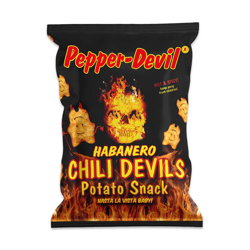 Pepper-Devil Habanero Chili Teufel Potato Snack 90g Tüte