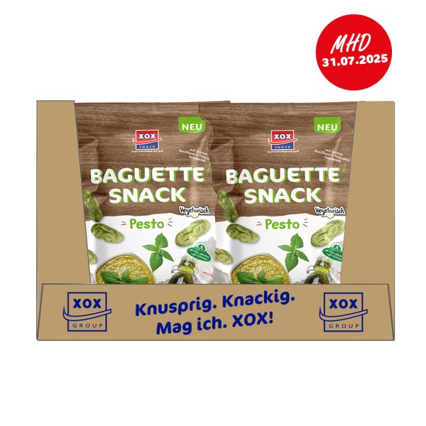XOX Baguette Snack Pesto 150g Karton - MHD 31.07.2025