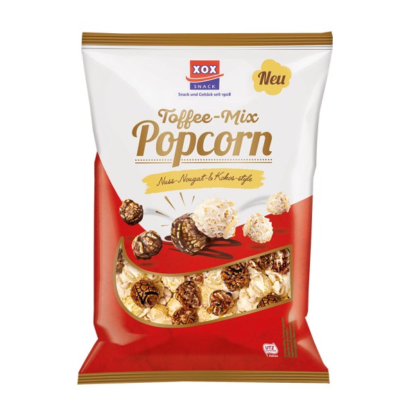 XOX Toffee-Mix Popcorn Nuss-Nougat &amp; Kokos-Style 125g