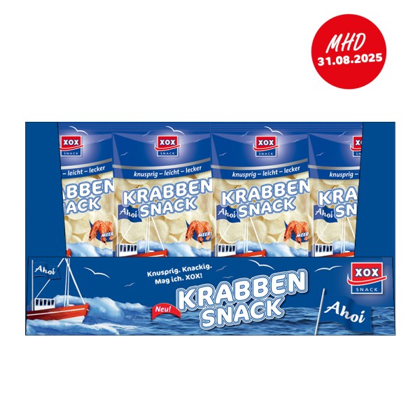XOX Krabbensnack 215g Karton - MHD 31.08.2025