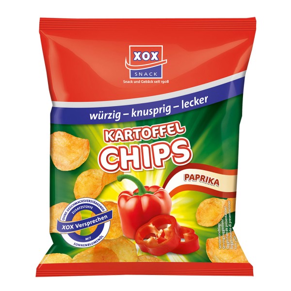 XOX Kartoffelchips Paprika 30g (24 Stück)