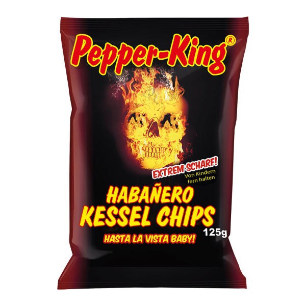 Pepper King Habanero-Chili Kesselchips 125g