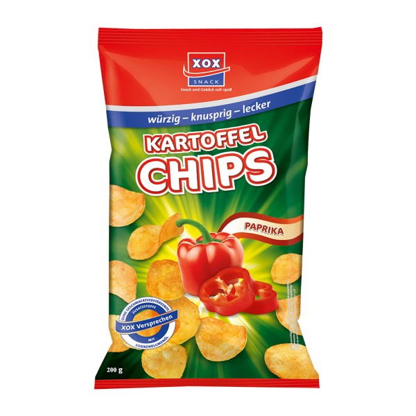 XOX Kartoffelchips Paprika 200g