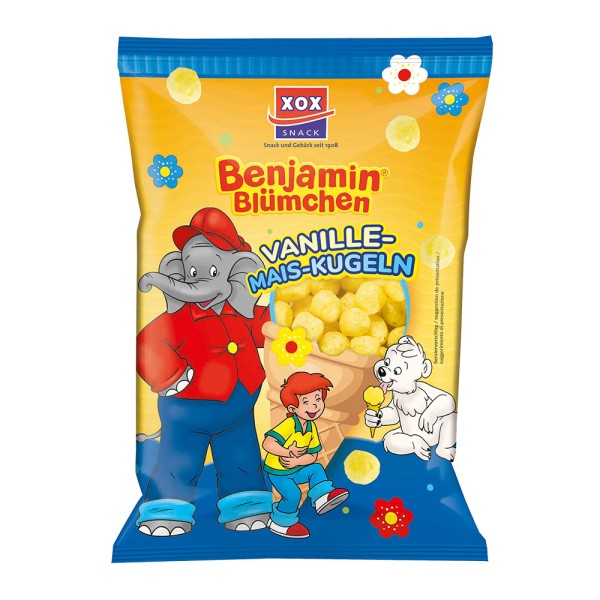 XOX Benjamin Blümchen Vanille-Mais-Kugeln 110g